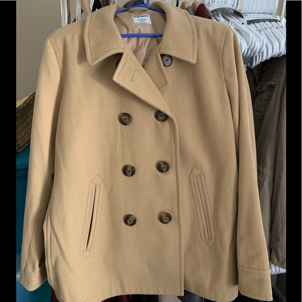 🌀 OLD NAVY camel pea coat XL 🌀